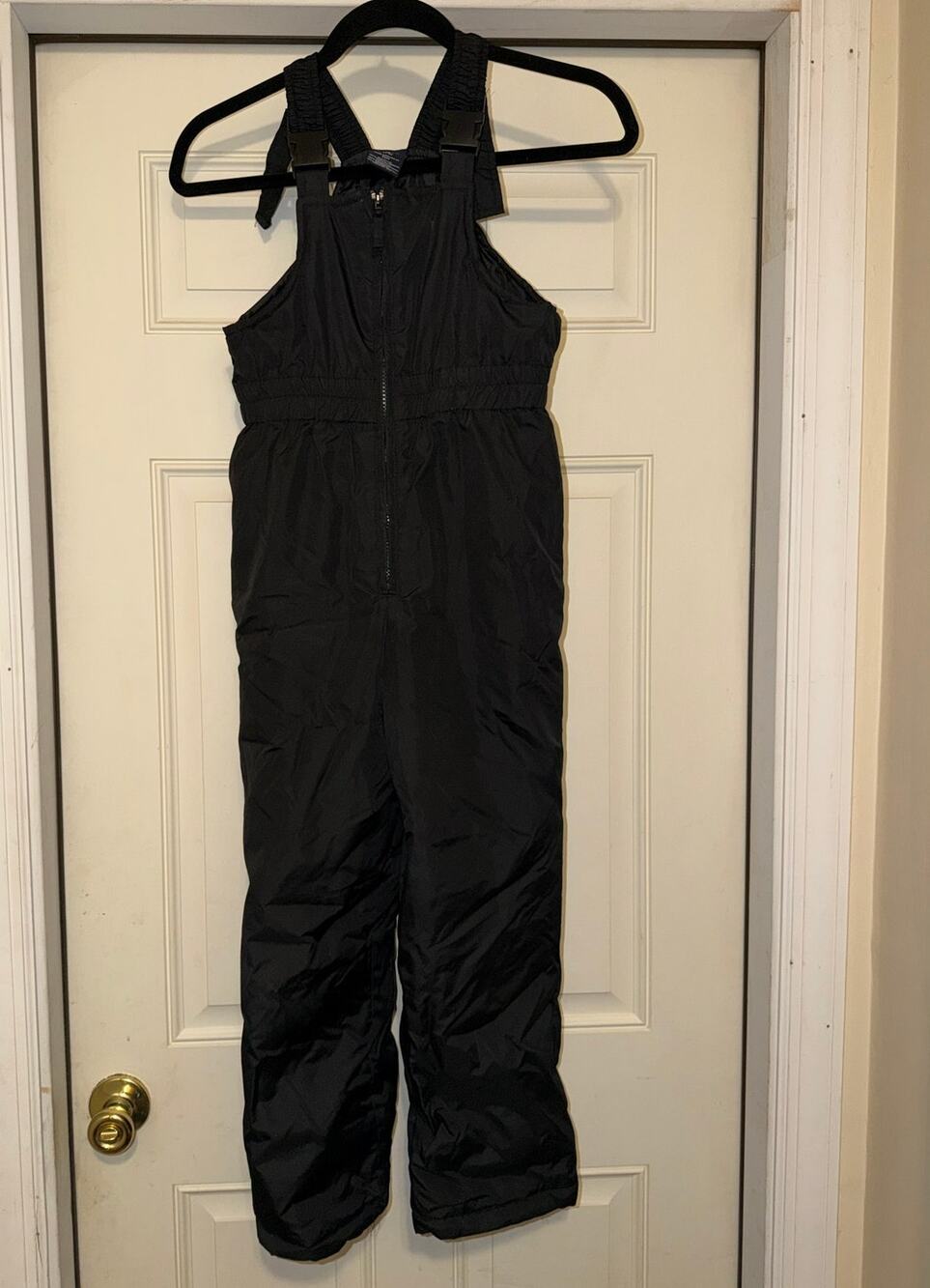 Faded Glory Kids Black Insulated Snow Bibs Size Medium 7/8